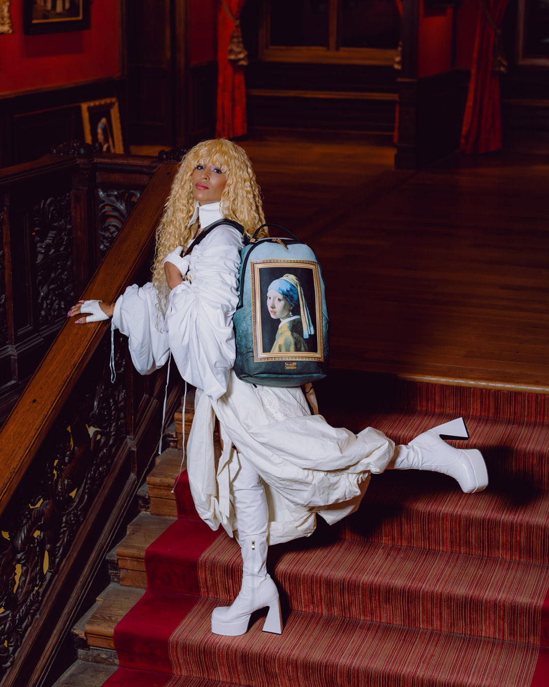 MAURITSHUIS MUSEUM 3D FRAME GIRL WITH A PEARL EARRING COLLAB BACKPACK